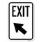 Signmission Exit Sign Exit with Left Arrow Heavy-Gauge Aluminum Sign, 12" H, 18" L, A-1218-24032 A-1218-24032 - alternate 1